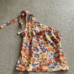 Tie up one shoulder blouse